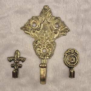 Vintage 1968 American Tack & Hardware Wall Clothing Hook 3-7/8" & 2 Mini Hooks